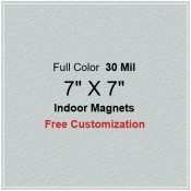 7x7 Custom Imprinted Indoor Magnets 35 Mil Square Corners